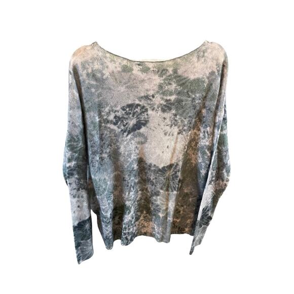 Skull Cashmere Sweater Tie Dye Print Knit 100% Cashmere Small - Picture 3 of 6